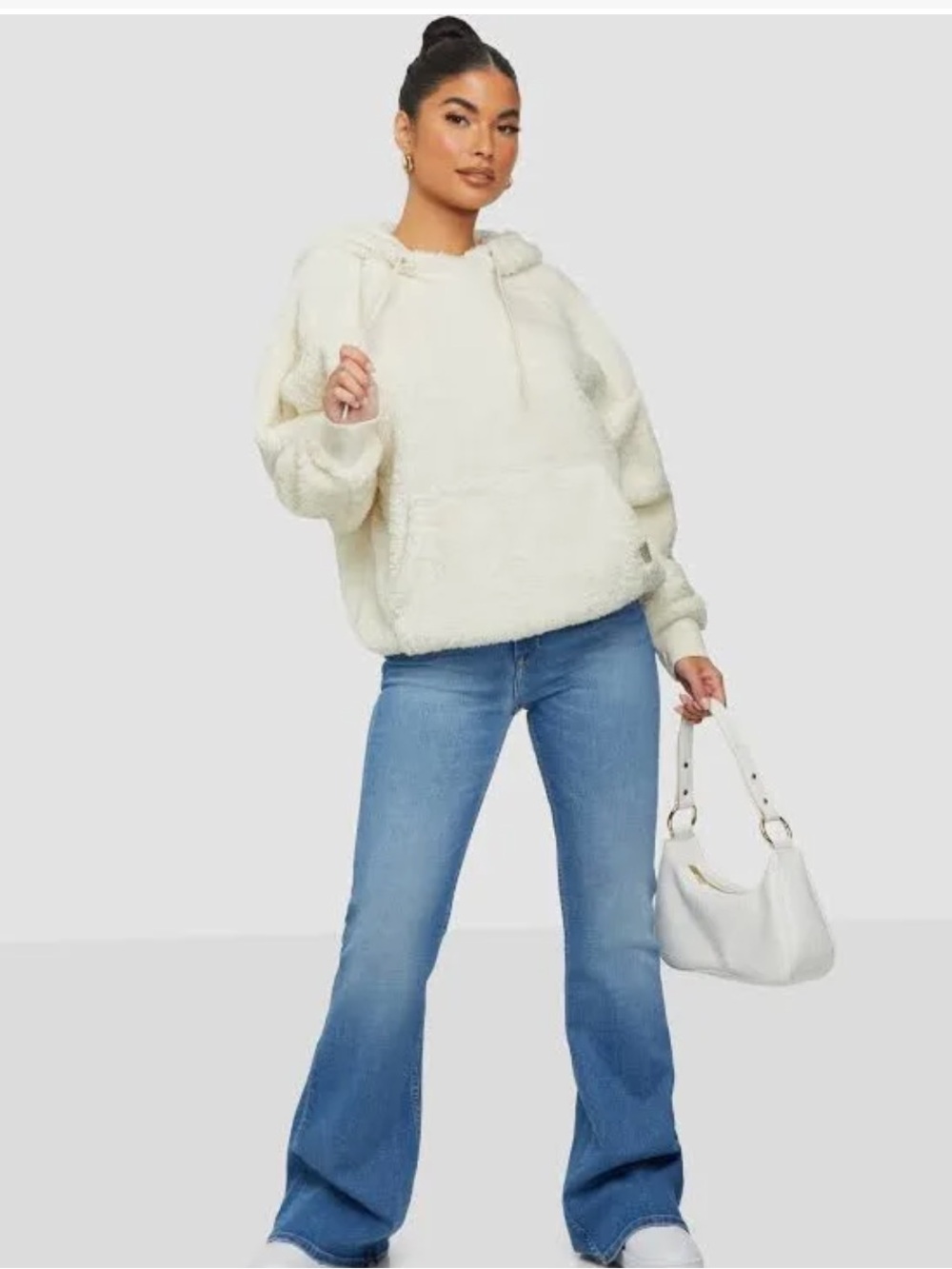 NEW☀️UGG Women's Loyra Sherpa Hoodie in cream $98
